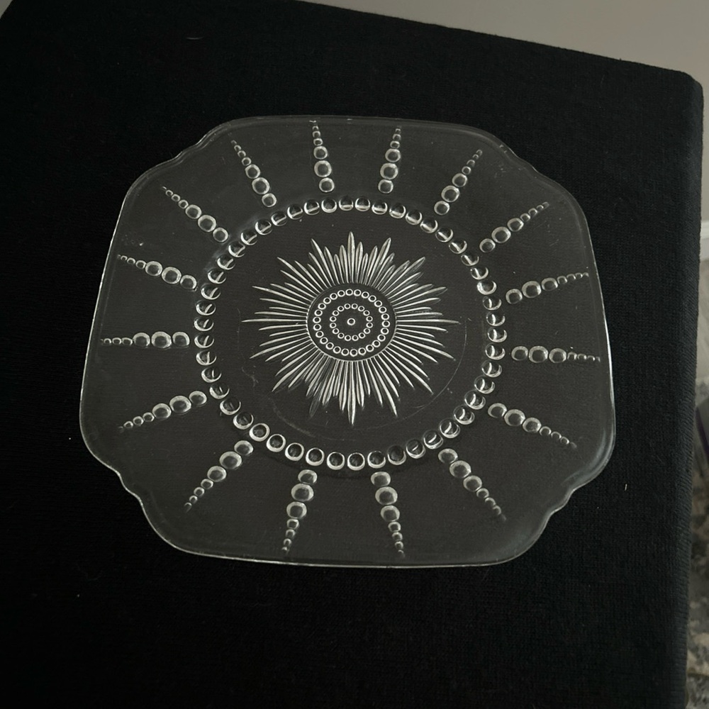 Elegant Clear Glass Serving Plate